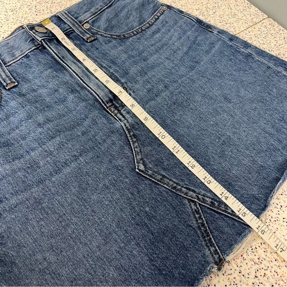 Madewell Rigid Denim Jean A-Line Skirt Pockets 100% Cotton Blue Women’s 26 - Picture 7 of 8